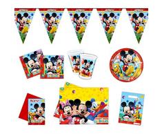 Disney Mickey Mouse-Invitaciones para fiestas decoración vajilla paquete