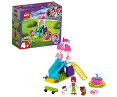LEGO Friends - Parque para Cachorros, Set de Construcción a Partir de 4 Años, Incluye Mini Muñeca de Mia, dos Perros, un Tobogán, un Monopatín y un Tiovivo (41396)