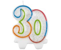 Amscan 9900810 7,5 cm Milestone 30º cumpleaños Vela