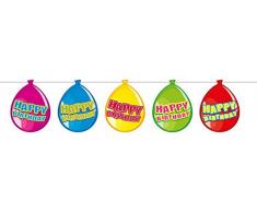 Folat - Guirnalda con Globos De Feliz Cumpleaños - Multicolor - 10 Metros