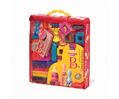 B. Toys - Bloques de cerdas Stackadoos - 68 Bloques de Juguetes en una Bolsa de Almacenamiento - Sin BPA Stem Juguetes Bloques de construcción para niños 2 años +