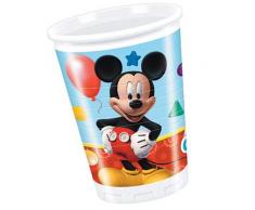 Perona- Pack 8 vasos 200 ml, Mickey Mouse, unica (50864)