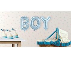 Folat B.V. Guirnalda de Letras Pantalla Globos Boy – Azul Claro – H: 36 cm
