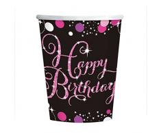 Vaso de papel Amscan 9900573 de celebración de cumpleaños (266 ml)