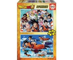Educa-2X100 2 100 Piezas, Puzzle Infantil Dragon Ball, Color Variado, (18214)