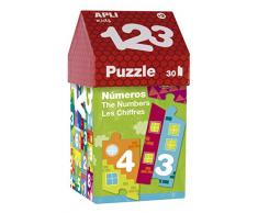 Apli kids-Caja puzzle casita 123, 30 unidades