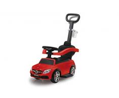 Jamara 460446 Mercedes AMG C 63 - Barra de Seguridad 3 en 1 para Maletero (función de dirección, Respaldo, Barra de protección, reposapiés extraíble, Sonido/claxon en el Volante), Color Rojo