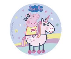 Dekora-160131 Decoracion Tartas de Cumpleaños Infantiles en Disco de Oblea de Peppa Pig-20 cm (160131)