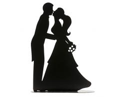 Dekora - Decoracion Boda | Topper Decoracion Nupcial - Figura Novios Besándose