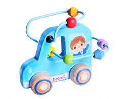 Iwood- Laberinto para Bebé de Madera Infantil: Coche, Multicolor, único (12011)