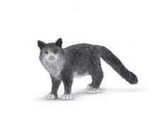 schleich 13893 Gato Maine Coon, a partir de 3 años, FARM WORLD - figura, 8 x 3 x 4 cm