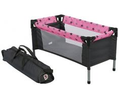 Bayer Chic 2000 652 83 Cuna de Viaje, Cama para muñecas de hasta 50 cm, Estrellas Gris