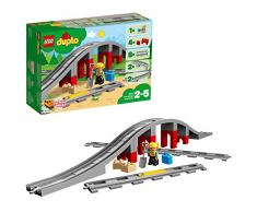 LEGO DUPLO Town - Vías Ferroviarias, Juguete de Preescolar para Complementar los Sets de Trenes Divertidos para Niños y Niñas de 2 a 5 Años (10872)