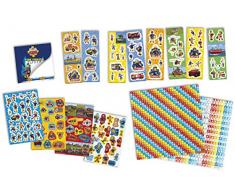 TOTUM 340008 - Kit creativo de bomberos, caja de 12 r+2 s+libro de pegatinas más de 1000 con cuaderno , color/modelo surtido