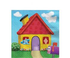 amscan- Blues Clues - Servilleta para almuerzo, Multicolor (9913281)
