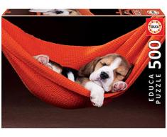 Educa - Genuine Puzzles, 500 piezas, Durmiendo en la hamaca (18477)