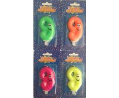 LArcobaleno di Nacar Giovanna - Vela de cumpleaños número 9 colores variados pz.1, COB176