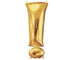 Amscan International 3568701 ! Globo de Papel de Aluminio, Color Dorado