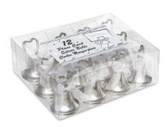 Unique Party - Portatarjetas de Lugar para Boda - Campana Plateada (95234)