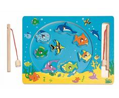 Pescado de Madera Puzzle Puzzle ÁNGEL Juego IMÁN Juego Juguetes de Madera Kinderland