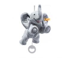Steiff 242731 Soft Cuddly Friends My First Ellie Elefante - Caja de música (25 cm), Color Gris