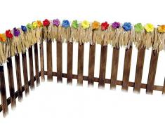 Deco con ambiente tropical Flores Hibisco antiincendios guirnalda hawaiana 730 x 30 cm