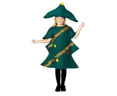Smiffys Smiffys-28264S Disfraz de árbol de Navidad, con túnica y Gorro, Color Verde, S - Edad 4-6 años 28264S