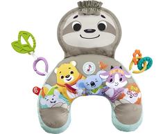 Fisher-Price Perezoso Cojín con música y vibraciones relajantes para bebé, incluye mordedor y actividade (Mattel GRR01)