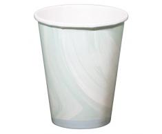 Folat 61919 Vajilla de fiesta Vasos Fiesta 250ml 6 piezas Azul Mármol - Vasos de papel para Cumpleanos, Fiesta infantil, Despedida de Soltera, Compromiso, Boda, Aniversario