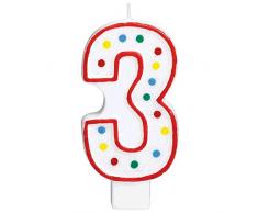 Amscan International 177783 - Vela Numeral #3
