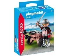 PLAYMOBIL- Caballero con Cañón Juguete, Multicolor (geobra Brandstätter 9441)
