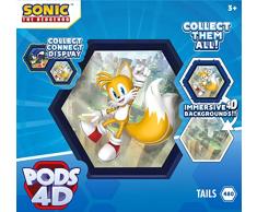 PODS 4D Colas | Figura Coleccionable única conectable Que explota de su Mundo en el tuyo | Exhibidor de Pared o Estante | Juguetes sónicos y Regalos | Serie 1 n.º 480