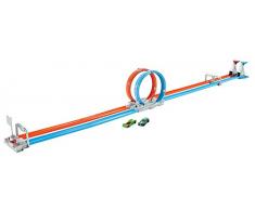 Mattel - Hot Wheels Double Loop Dash con dos coches, pista de coches de juguete ( GFH85)