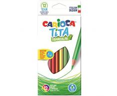 Carioca - Caja de 12 lápices de Colores TITA Triangular (42786)