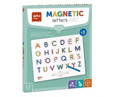 APLI Kids 19263 - Pizarra educativa magnética - Letras ABC - Aprende a escribir el abecedario, incluye lápiz imantado