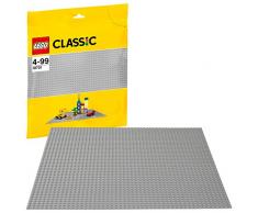 LEGO Classic - Base de Color Gris, Juguete de Construcción que Mide 38 Centímetros de Lado para Complementar tus Sets y Juegos (10701)