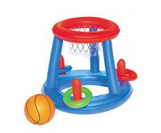 Bestway 52190 - Juego Canasta Baloncesto Hinchable Flotante para Piscina, incluye Balón Hinchable, 61 cm