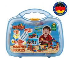 Theo Klein-640 Manetico maletín con 42 Piezas, Bloques de construcción magnéticos, Edad 1+, Juguete, Multicolor (640)
