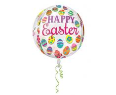 Amscan 3234701 Orbz - Globo de Papel de Aluminio con diseño de Conejos y Huevos de Pascua (15 x 16 Pulgadas)