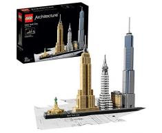 LEGO Architecture - New York, Set de Construcción de Nueva York con el Empire State y la Estatua de la Libertad, Regalo Coleccionable (21028)