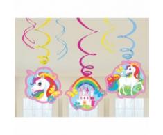 Amscan International – 9902115 Unicorn Swirl Kit de decoración