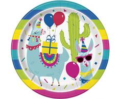 Unique Party- Platos de papel, Color (73225)