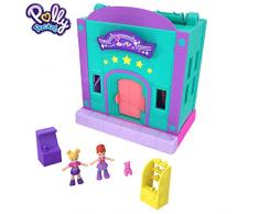 Polly Pocket Salón recreativo de juguete, mini muñecas con accesorios (Mattel GFP41)