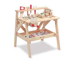 Melissa & Doug Banco de Carpintero de Madera para niños|Juguete Grande de Madera | Juego Creativo Montessori| Juego de imitación |Regalo para niños y niñas de 3 4 5 6 7 8 9 Años
