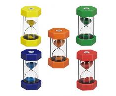 relaxdays- Set de cinco relojes de arena, Color (10024319) , color/modelo surtido