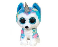 Ty- Beanie Boos Helena Le Husky - Peluche (15 cm), Color Blanco y Azul