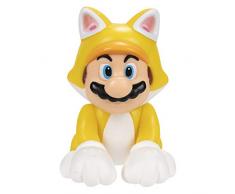 Nintendo Figura de Gato Mario, Figura de acción articulada de 6 cm, niños y coleccionistas