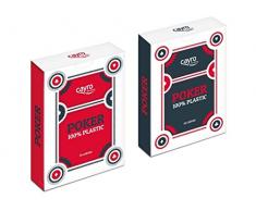 Cayro-5505 Baraja de Naipes Póker Caja plástico, Multicolor (5505)