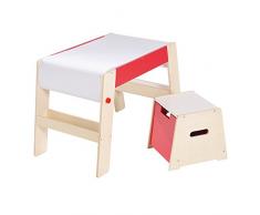 roba-kids-3151 Mesa de Dibujo con Taburete contenedor, Multicolor (Roba Baumann 3151)