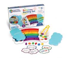 Learning Resources Set de clasificación de los Colores del arcoíris, motricidad Fina, Juguetes didácticos para niños pequeños, Juguetes didácticos y educativos, Bandeja sensorial, 3+